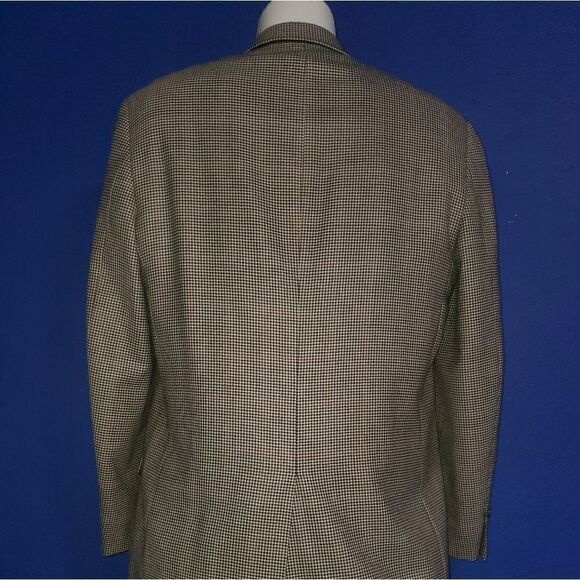 Tasso Elba Men's Wool & Cashmere Multicolor Houndstooth Sport Coat Size 42 Long - Picture 7 of 8